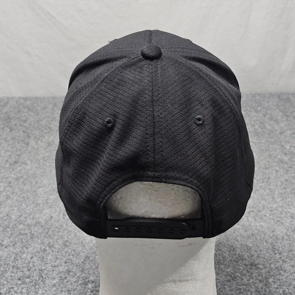 Travis Mathew Snapback Hat Black Golf Cart Patch Cap Sporty Flexfit Activewear